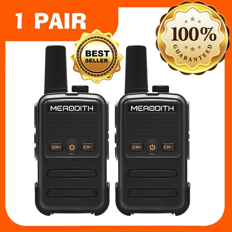 HT MERODITH C56 UHF Handy Talky TWO WAY RADIO BLACK walkie talkie 2 UNIT