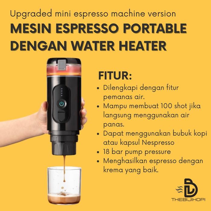 MESIN ESPRESSO PORTABLE MINI ESPRESSO COFFEE MAKER DENGAN PEMANAS AIR