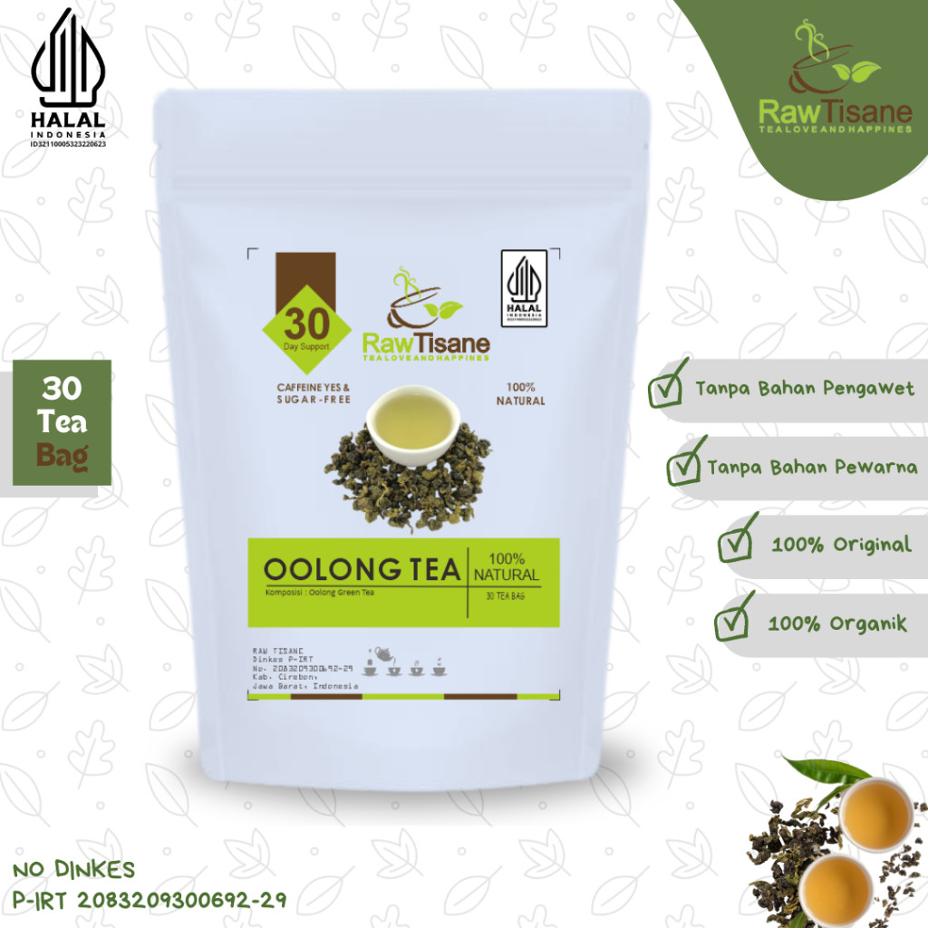 

RAW TISANE Oolong Tea : Teh Hijau Oolong Isi 30 Tea Bag