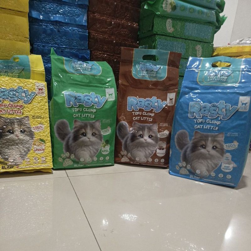 RB22 Pasir tofu Rasty 8 liter tofu clump cat liter tofu 8 liter promo