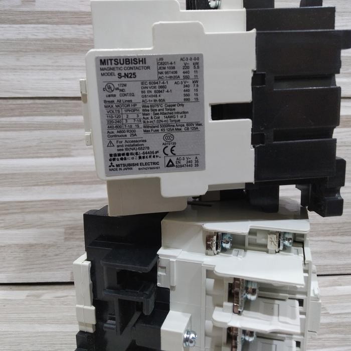 KONTAKTOR MITSUBISHI SN25 380VAC 3P 50A/KONTAKTOR MITSUBISHI/KONTAKTOR MITSUBISHI SN 25/KONTAKTOR