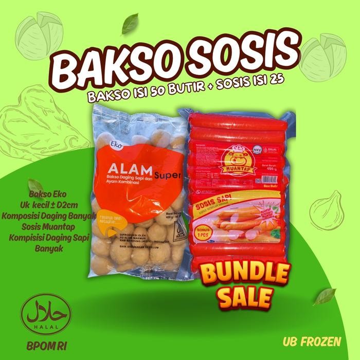 

Paket Baso Sosis (Baso isi 50butir + sosis isi 25batang) Food New