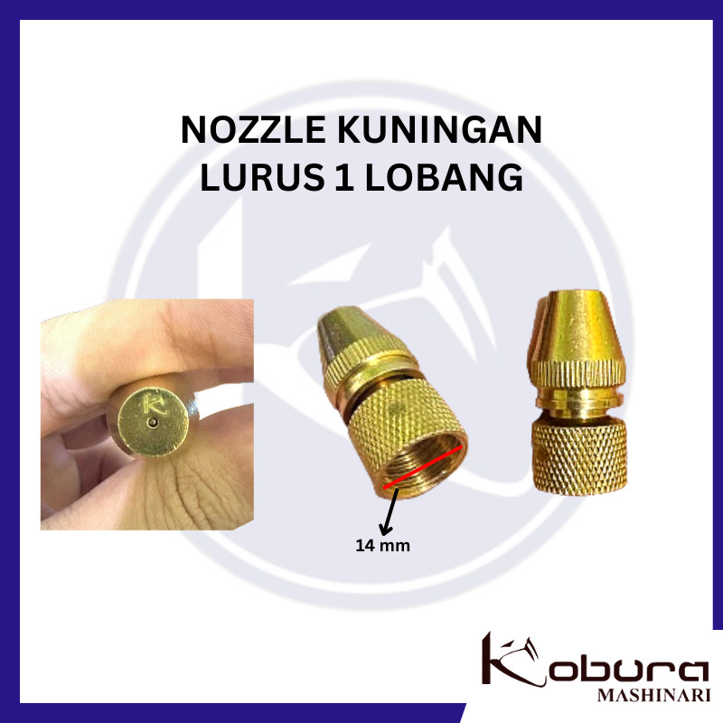 Nozzle Apollo nosel spuyer nozzle 1 lubang kuningan lurus sprayer