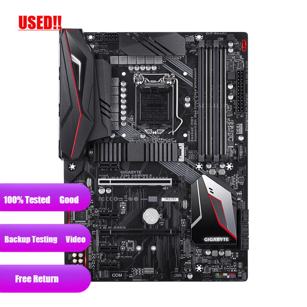 GIGABYTE Z390 GAMING X  LGA1151 Motherboard DDR4 Intel i9 i7 i5 i3 CPU Intel Z390 Gaming Placa-mãe 1