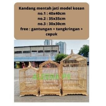 Sangkar Kandang Kosan Mentah mentahan Kayu Jati halus limited edition