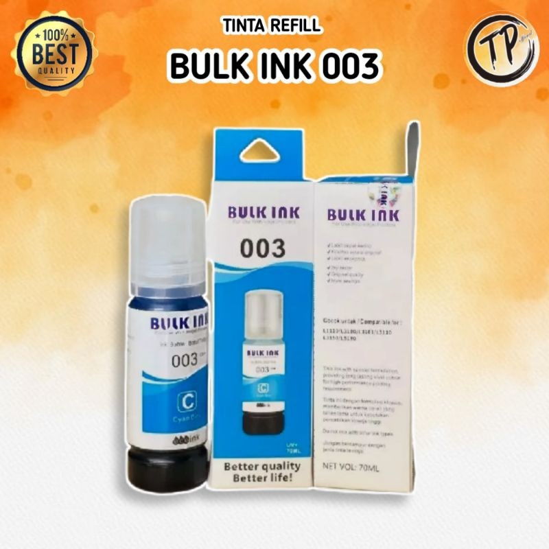 Tinta Bulk ink 003 /Tinta 003 Bulk ink Orinal isi 80 ml
