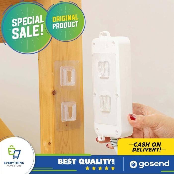 

Toso - Double Sided Adhesive Wall Hooks Isi 5 Pcs