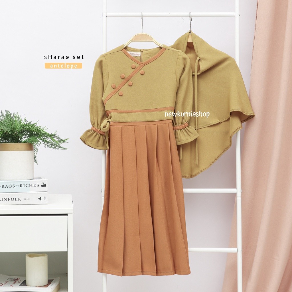 Gamis Anak Perempuan Ghamis Lebaran Cewek Syari Pondok Pesantren Pakaian Baju Muslim Gamsyi Wanita T