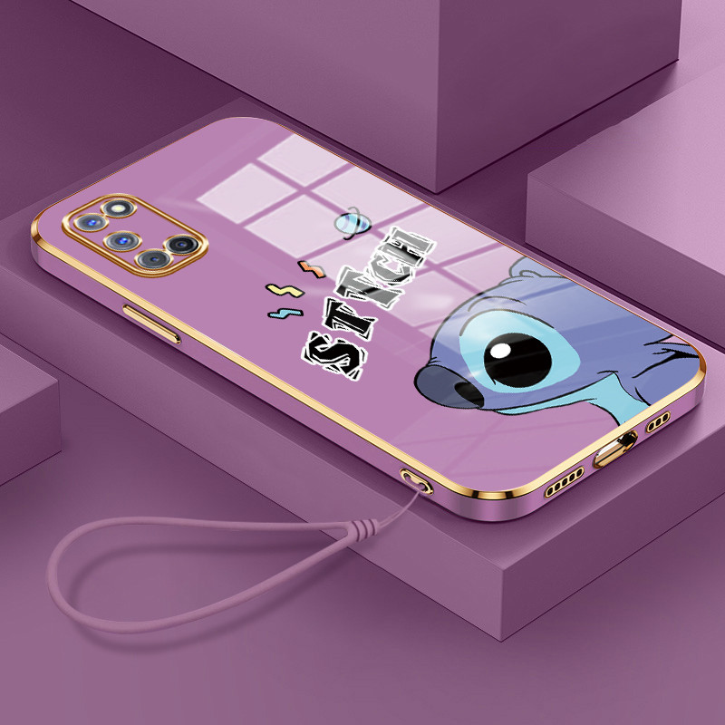 Casing Hp Untuk OPPO A52 A72 A92 Case Softcase Kesing Raksasa biru latar belakang merah muda Tarik t