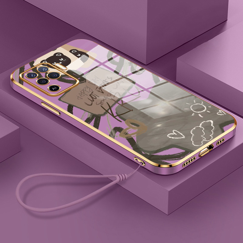 Casing Hp Untuk OPPO A94 F19 Pro Reno 5F Reno 5 Lite Case Softcase Kesing Lempur kayu papan cinta po