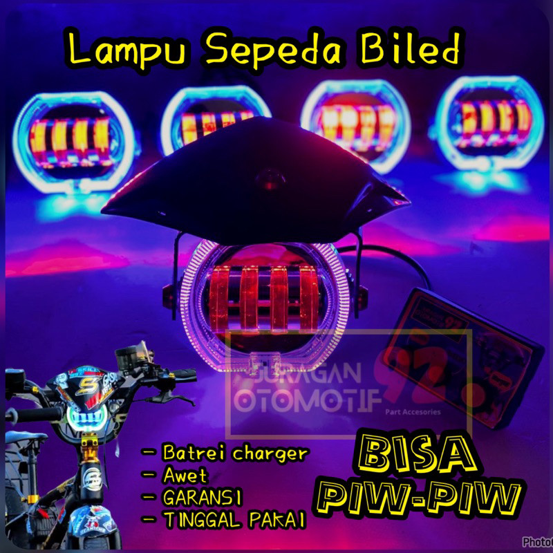 TREA Lampu Proji Biled Sepeda / Aksesoris Sepeda Lampu Biled