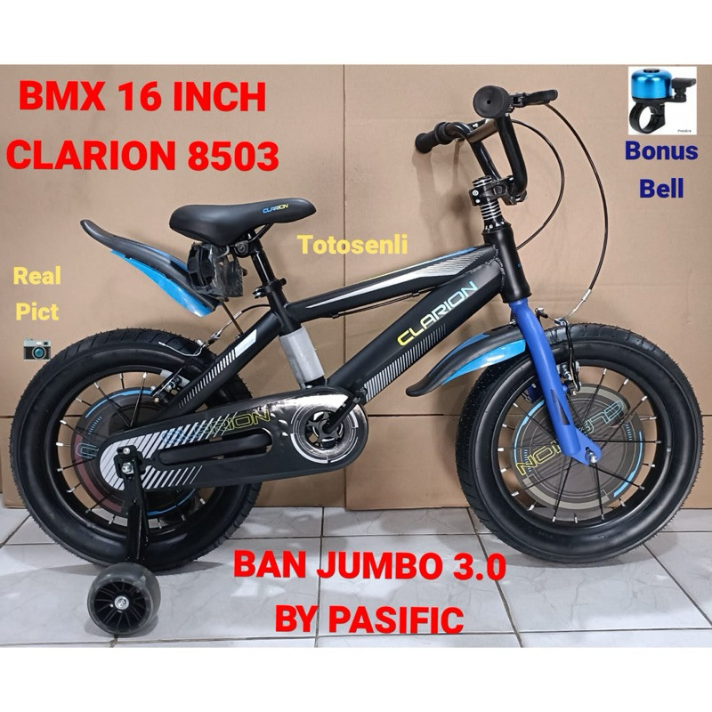 TREA sepeda anak laki BMX 16INCH CLARION 8503 BAN JUMBO BY PASIFIC / bmx 16 clarion 8503
