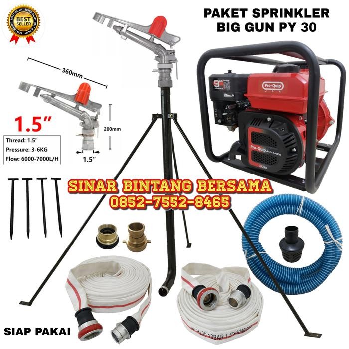 Sale Promo Paket Sprinkler Big Gun Dn-50 Komplit Pompa Pemadam 9 Hp