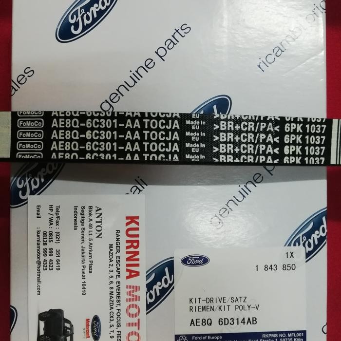 Fan Belt / Tali Kipas Ford Fiesta 1.4 , Ford Fiesta 1.6