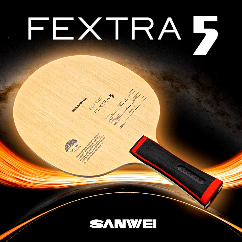 Sanwei Fextra 5 Table Tennis Blade 5 Ply Wood All-Around Ultra Tech Sanwei Ping Pong Racket Bat
