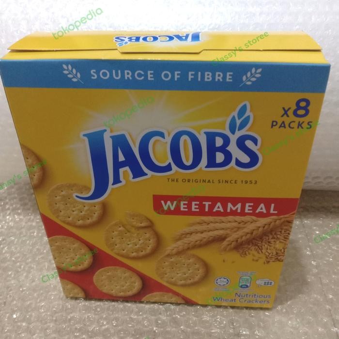 

Krekers gandum/Jacobs wheatmeal crackers 8 pack