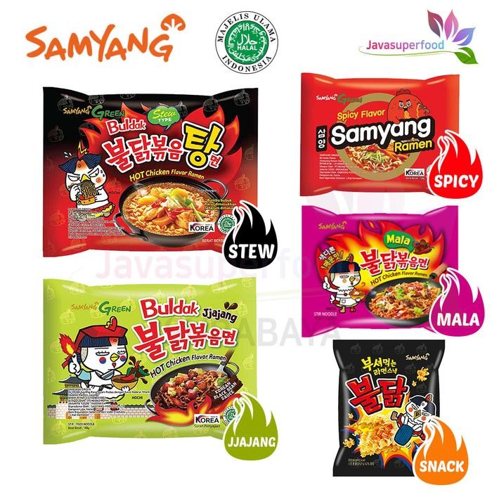 

Ready JT [HALAL] Samyang Spicy Flavor / Mala / Jjajang / Stew Ramen Korea