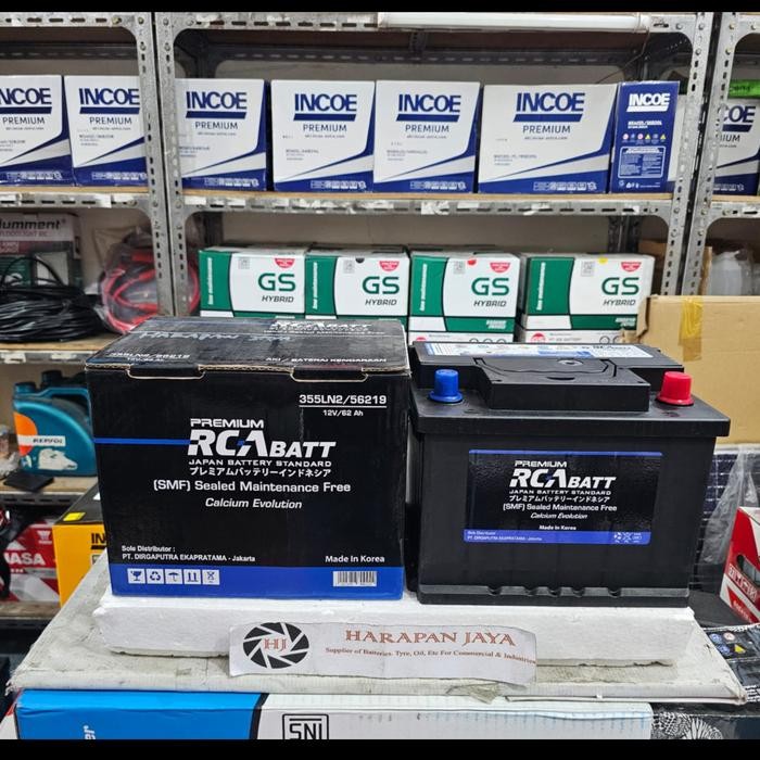 Aki Mobil Rca Mf 355 Ln2 / 56219 62 Ah (Kering)