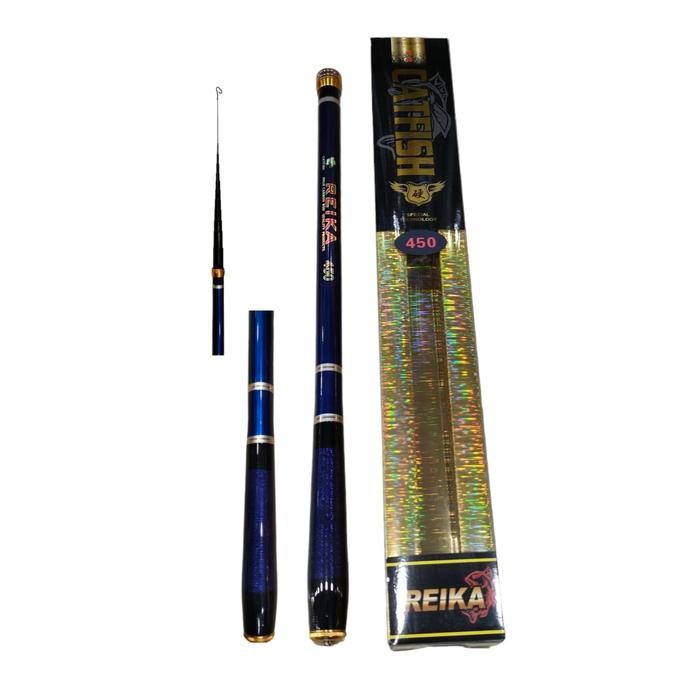 TEGEK CARBON CATFISH REIKA RUAS PENDEK 450CM