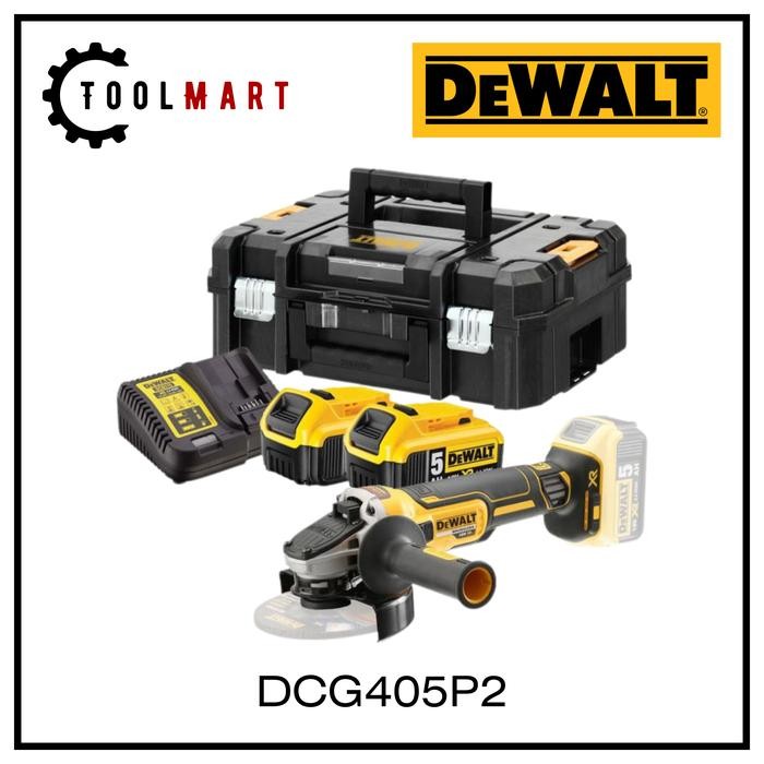 Cordless Brushless Angle Grinder / Mesin Gerinda Tangan Baterai 20V DeWalt DCG405P2 DCG405 DCG 405