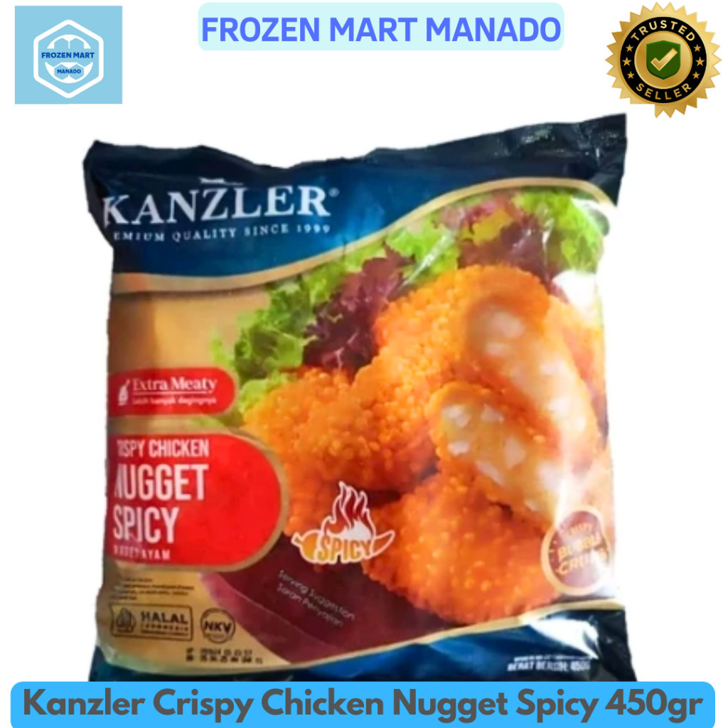

Kanzler Crispy Chicken Nugget Spicy 450gr - Frozen Food Tomohon