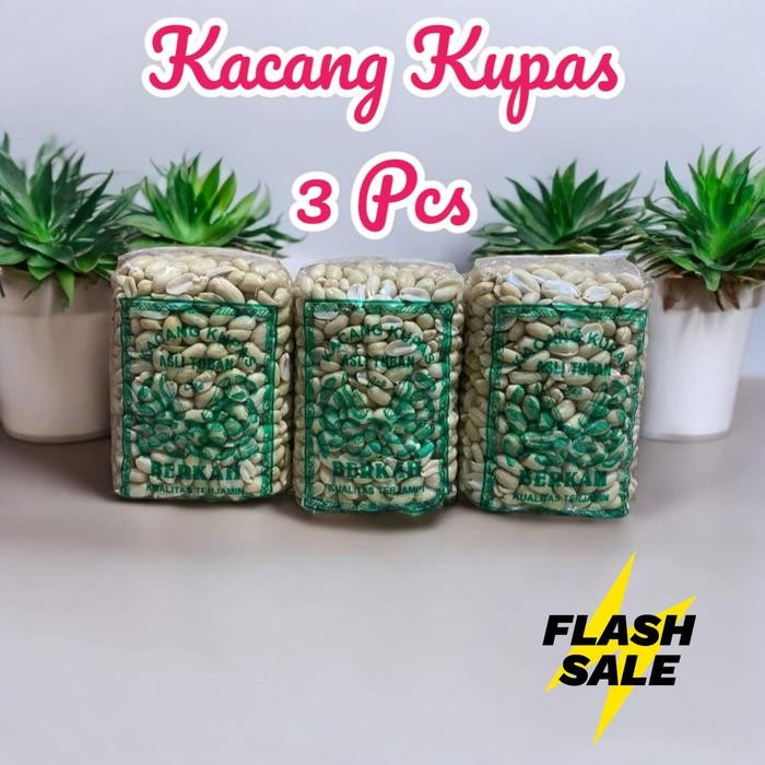 

3 Bungkus Kacang Kupas Tuban Asin Gurih 250g - Camilan Kering Sangrai Makanan Keripik Food Snack New