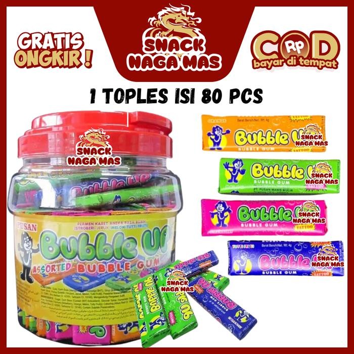 

PERMEN KARET BUBBLE UP [1 TOPLES ISI 80] New