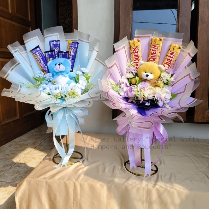 Lsp - Buket Bunga Boneka Coklat / Buket bunga / Buket Boneka / Buket Wisuda