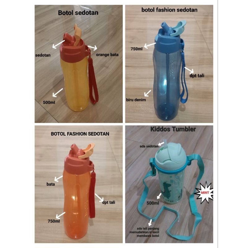 TUPPERWARE BOTOL SEDOTAN 750ML STRAW/KIDDOS SEDOTAN ML 1PC