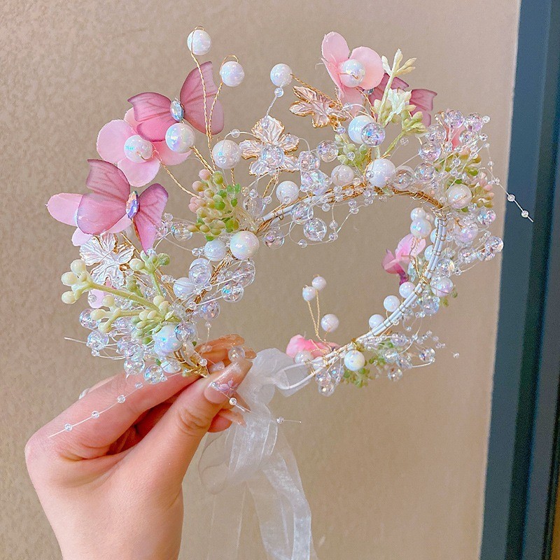 Rapunzel Headpiece - Hairpiece Mahkota Bunga Butterfly