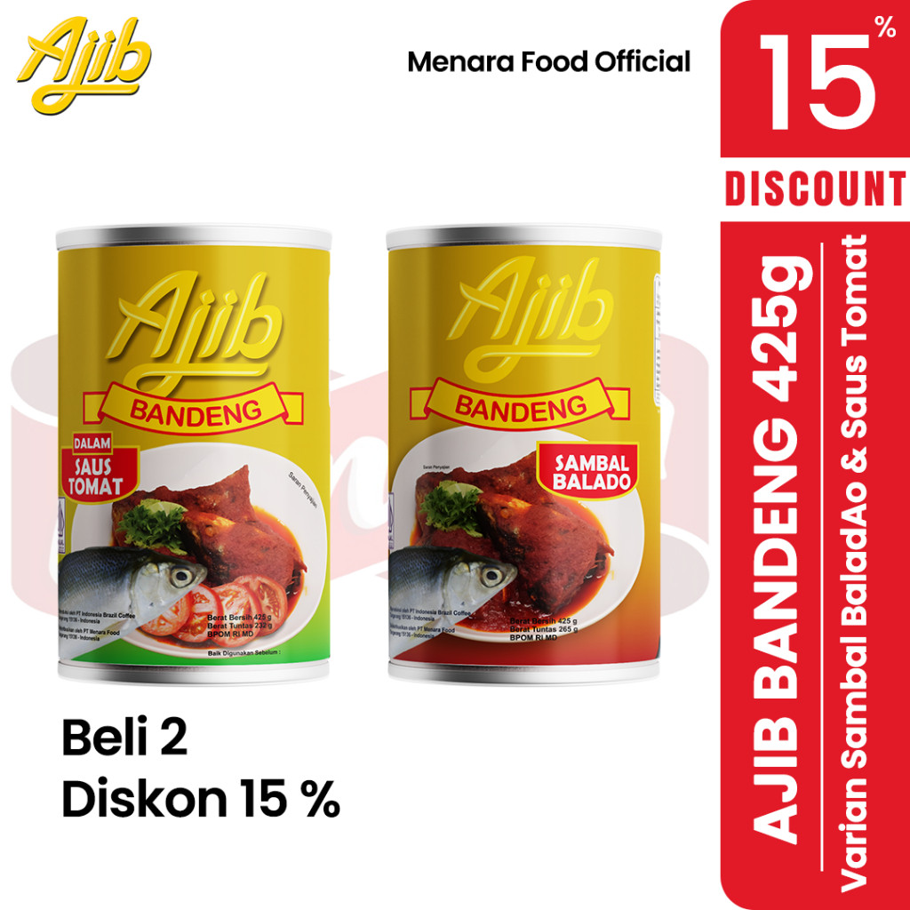 

Lovely Back - PAKET SUPER HEMAT Ajib Bandeng Saus Tomat 425gr - Isi 2 disc 15%