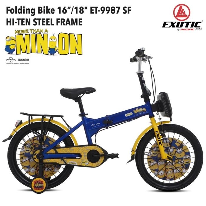 PROMO SEPEDA LIPAT ANAK EXOTIC MINION 16 INCH PACKING AMAN