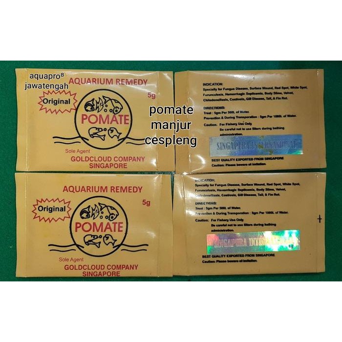 OBAT KOI POMATE ASLI SINGAPORE BERHOLOGRAM POMATE 5 GRAM 5 GR