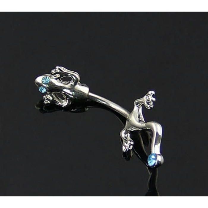 Body Piercing Gecko Lizard Blue body piercing tindik perut pusar cicak
