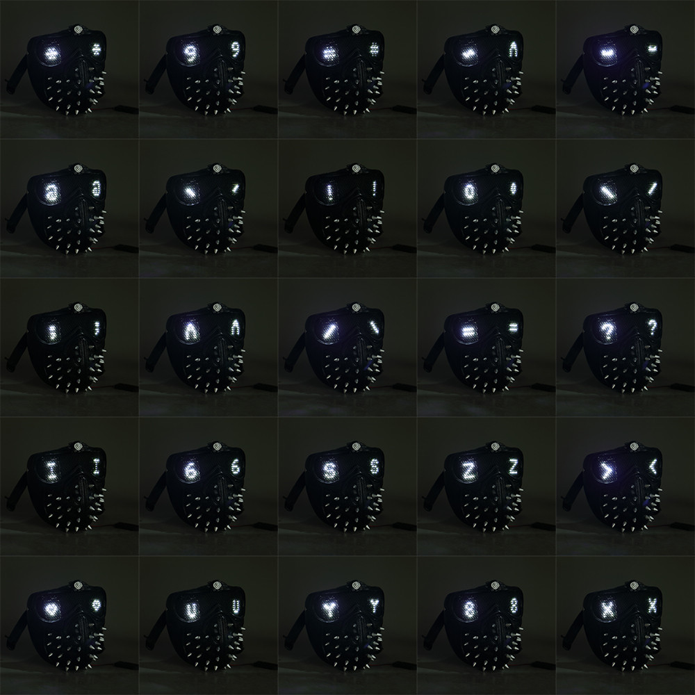 25 Emotions Watch Cosplay Dogs Wrench Marcus Mask LED Light Eyes Changeable Remote Control Holloway