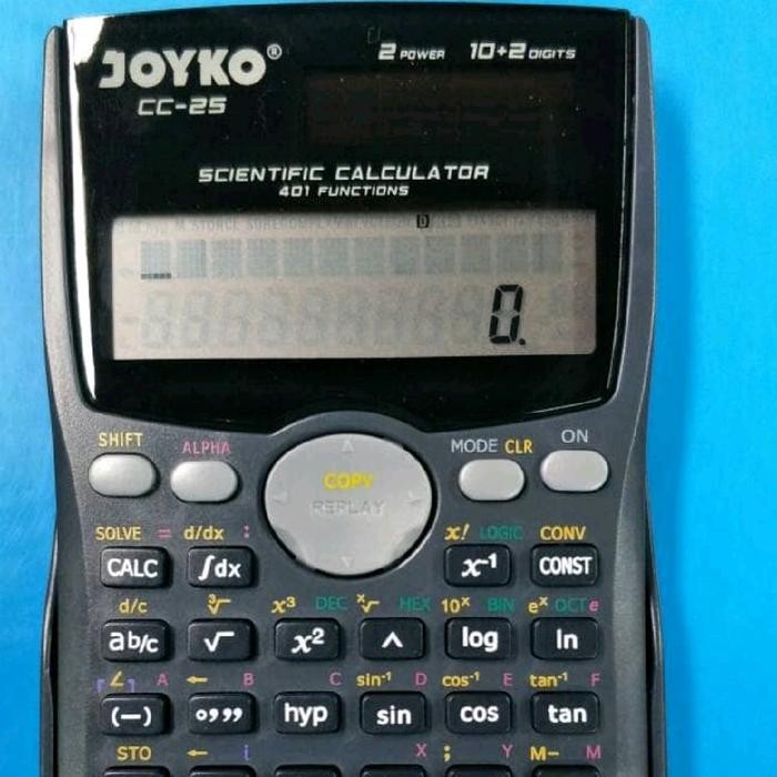 

Kalkulator Joyko Cc 25 Scientific Calculator - 401 Fungsi Ilmiah, Statistik, Sinus Cosinus Tangen