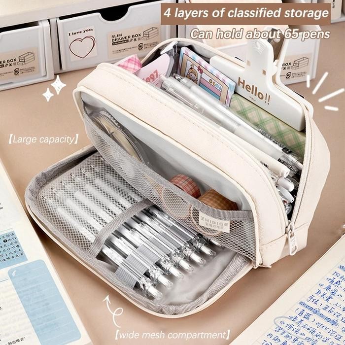 

TEMPAT PENSIL KOREA MULTI SEKAT UKURAN BESAR ALAT TULIS