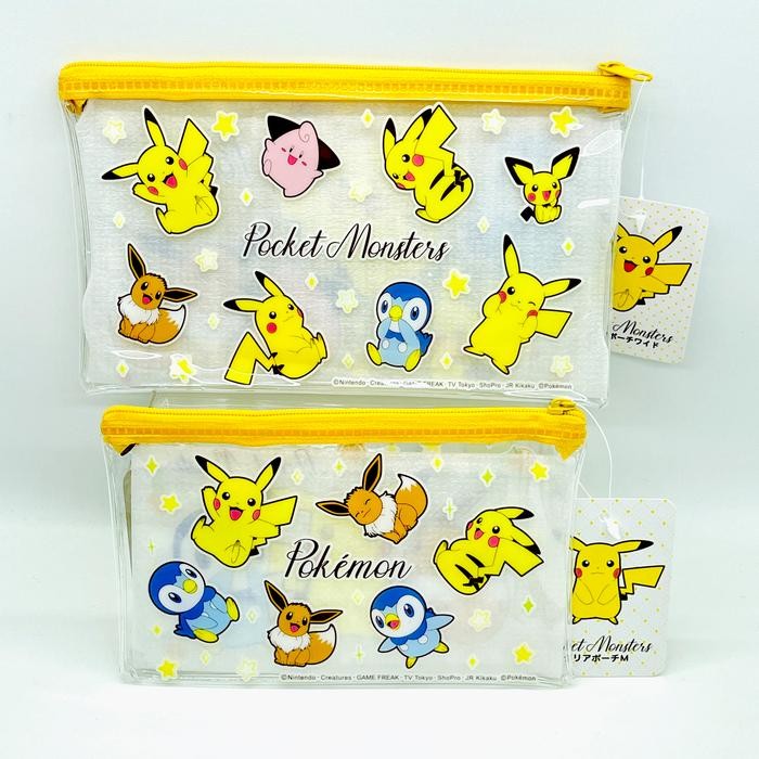 

CLEAR ZIPPER POUCH POKEMON POCKET MONSTER PENCIL CASE SERBAGUNA JAPAN