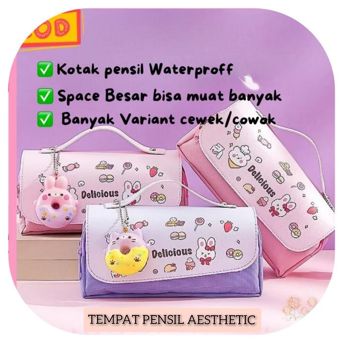 

TEMPAT PENSIL AESTHETIC LUCU KAWAII KAIN WATERPROFF PENCIL CASE UNYU
