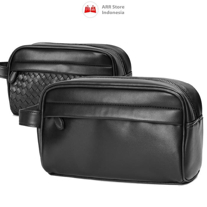 BEST SELLER Hand Bag Pria Clutch Bag Tas Tangan Waterproof Bahan PU Leather Import Leather Bag T