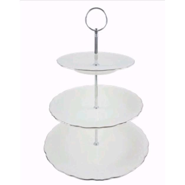 Imperial Princess 3 Tier Cake Stand tempat kue st saint james ceramic