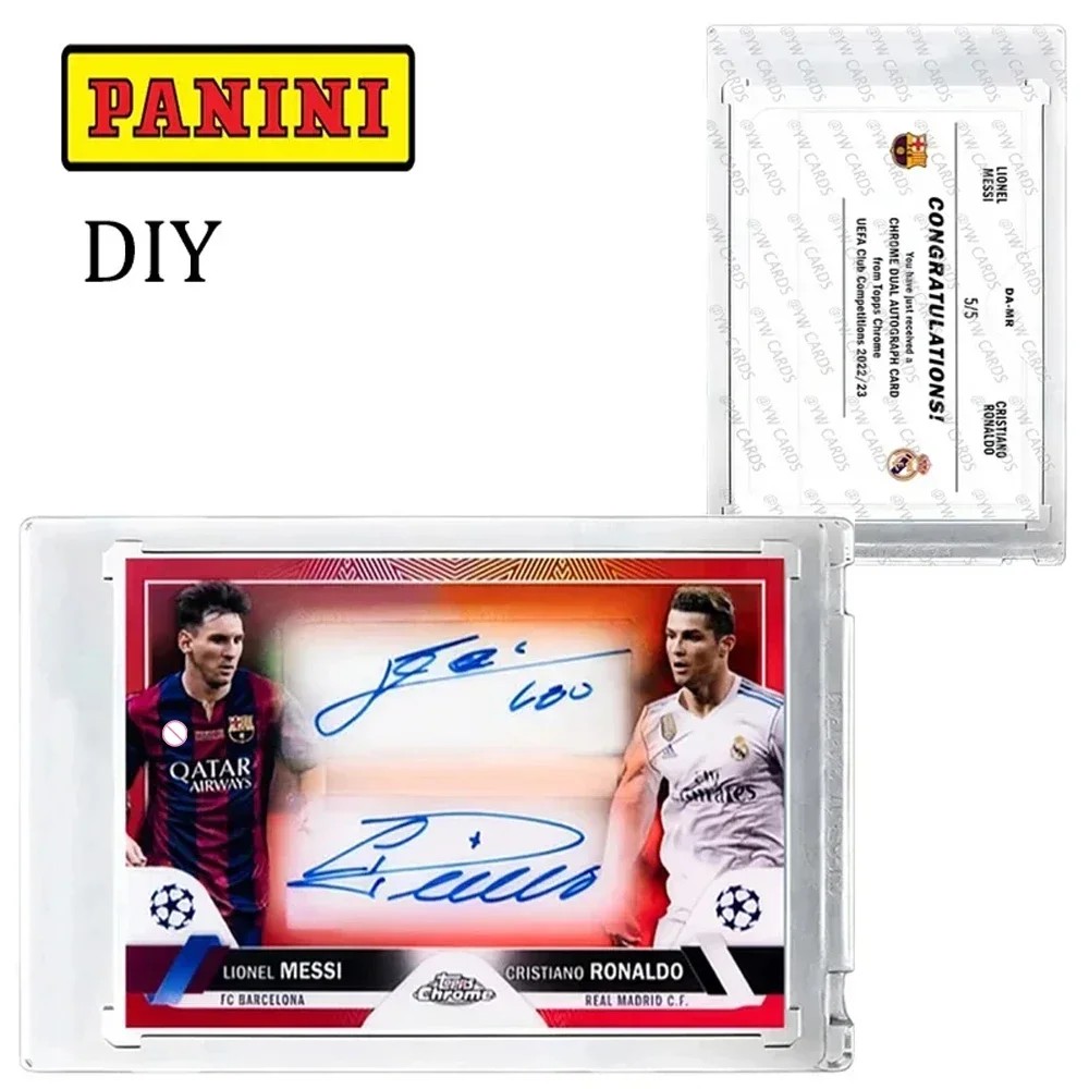 Panini Homemade Star Diy Card Messi Ronaldo Signed Collectible Card  ristmas Birthday Present
