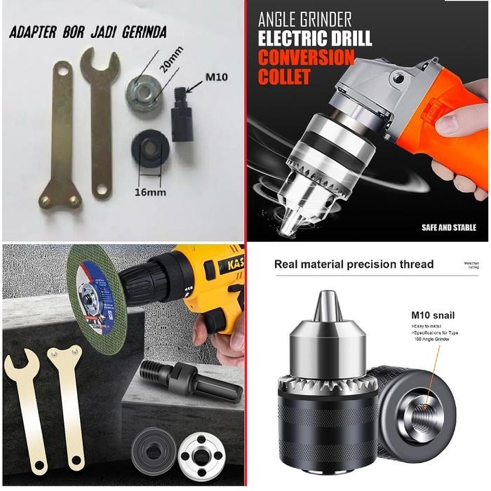 Adaptor Bor Ke Gerinda Adaptor Gerinda Ke Bor Kepala Bor Adapter Bor