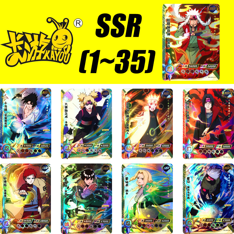 Kayou Ssr Card 1~35 Series Naruto Ssr Card Tsunade Hyuga Hinata Rare Bronzing Game Toys  ristmas