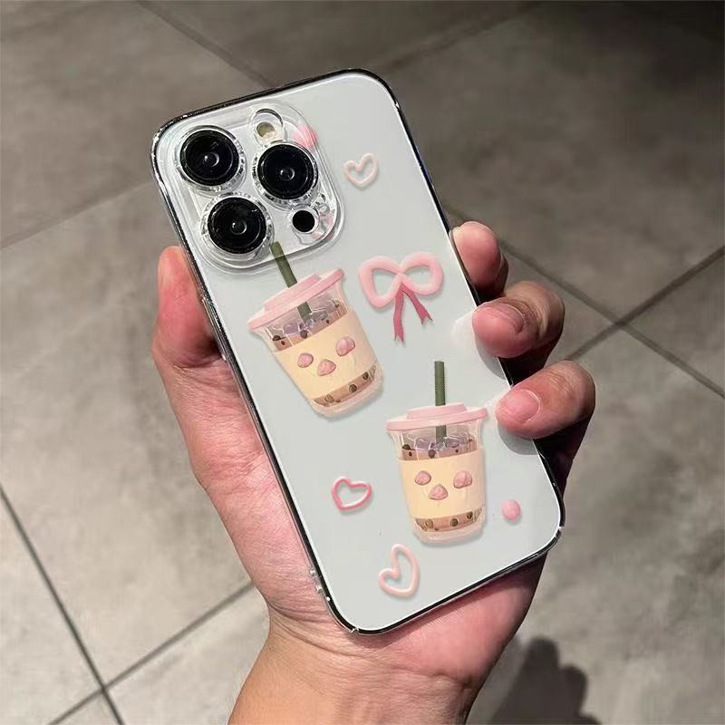 Transparan Busur Teh Susu Soft Casing Hp Xiaomi F7 C85 15 Ultra F7 Ultra F7 Pro X7 Pro 5G X6 Pro 5G 