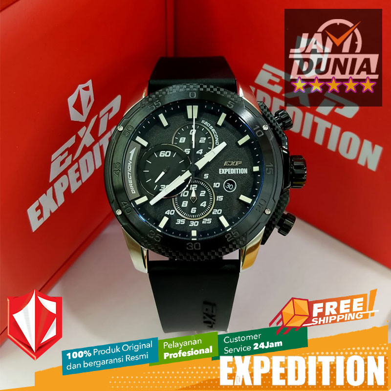 JAM TANGAN PRIA EXPEDITION ORIGINAL BLACK STRAP EXF 6810 EXF6810 EXF 6810 EXPEDITION 6810 CT B088