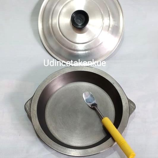 cetakan loyang martabak manis BAJA TEBAL 22cm + tutup+sodet mini