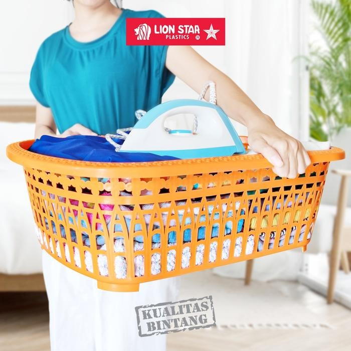 Lion Star Keranjang Baju Pakaian Plastik Kotor Melina Laundry Basket