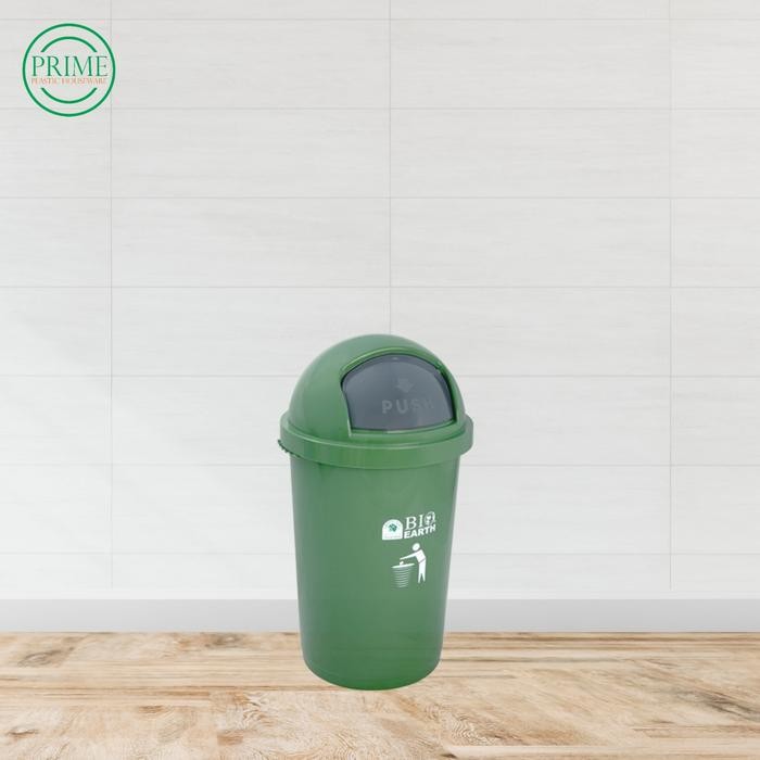 tempat sampah trash bin green leaf bio earth 2150