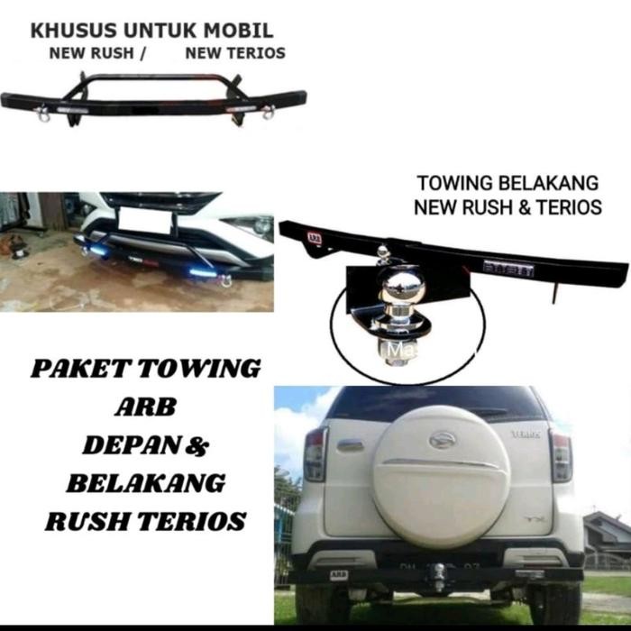 PREMIUM PAKET TOWING DEPAN BELAKANG RUSH TERIOS LAMA KONDE TANDUK MOBIL ARB